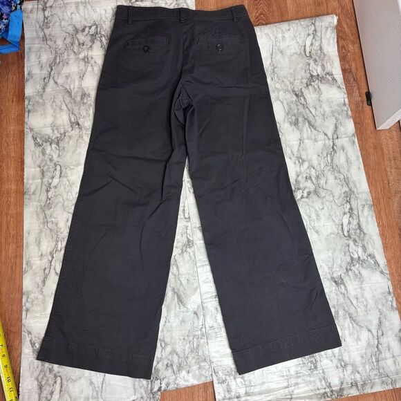 Ann Taylor size 2 wide leg high rise grey Pants cotton blend office workwear - Picture 7 of 8